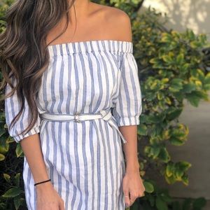 Michael Kors Striped Linen Dress